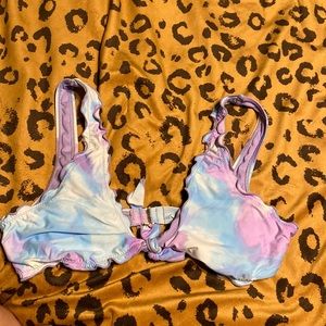 Purple and blue bikini top